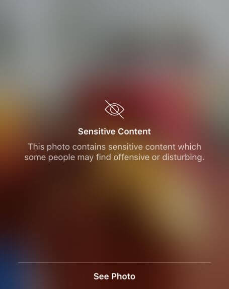Sensitive content