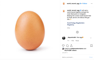 social media PR - Instagram's most liked egg PR campaign