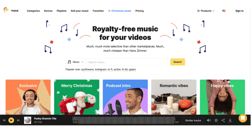 Fugue Music royalty music for your videos