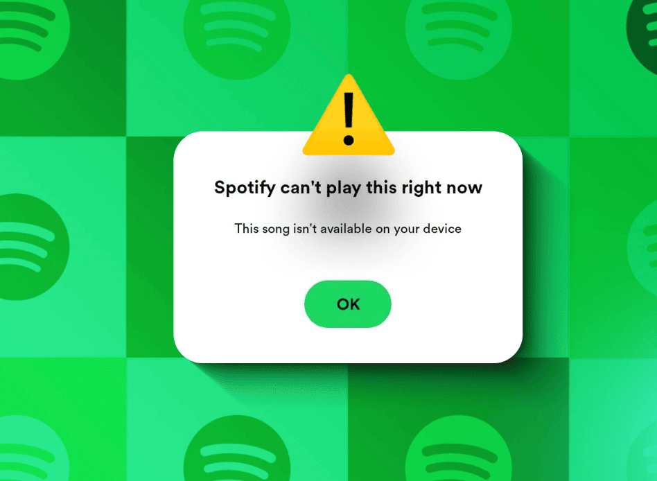 spotify can't play this right now