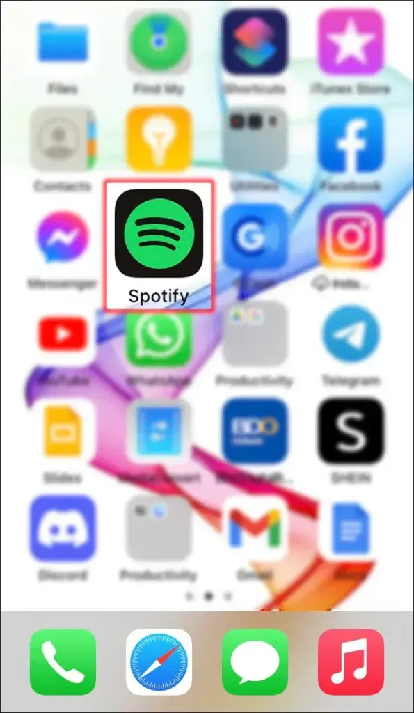 Repeat Songs in Spotify App on an iPhone - step 1