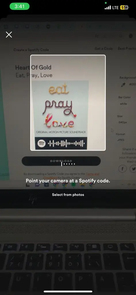 How to Scan Spotify Code - step 4
