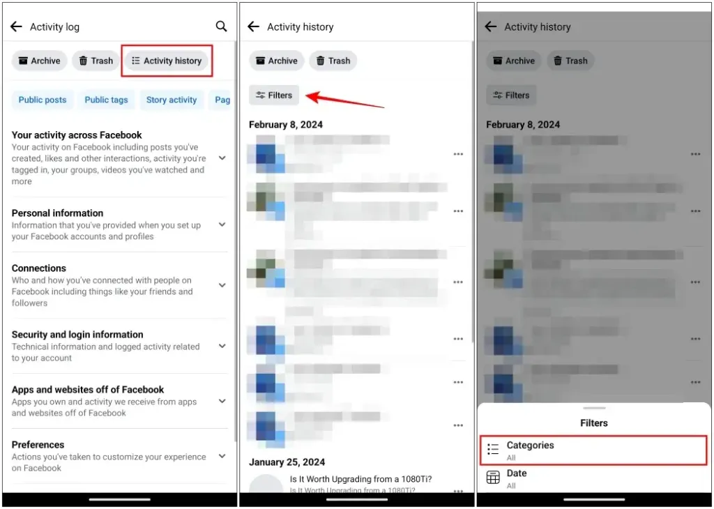 How to Unhide Posts on Facebook? - mobile version 2
