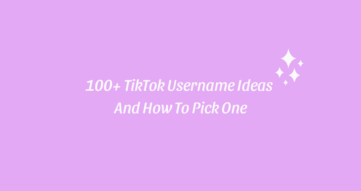TikTok username ideas