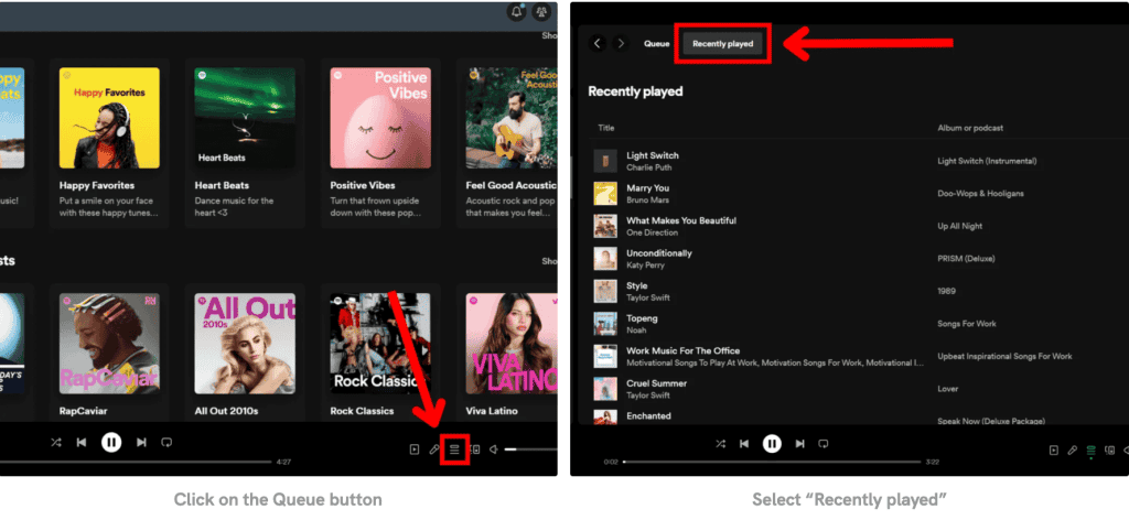 Spotify on Desktop app