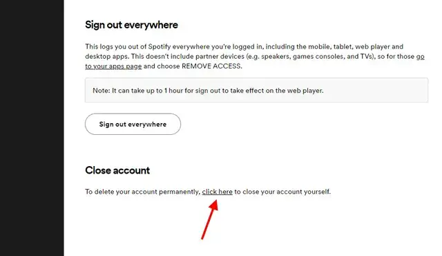 Delete Your Spotify Account on the Web/ Desktop