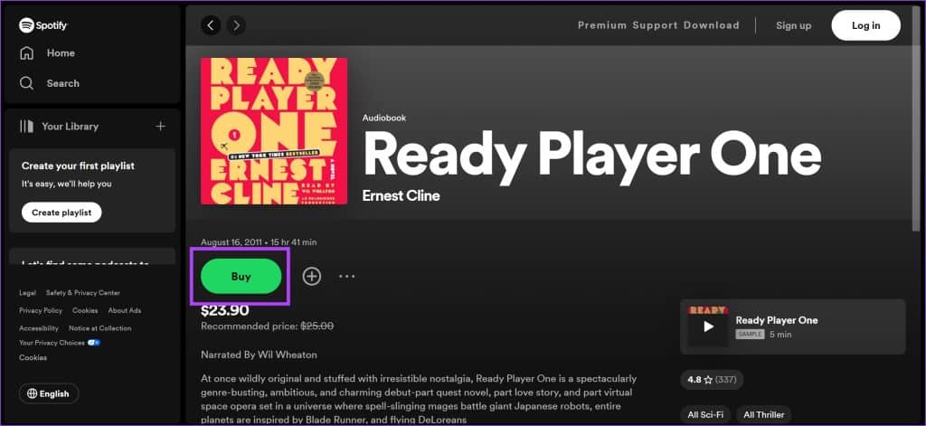 Audiobooks on Spotify's Free Plan