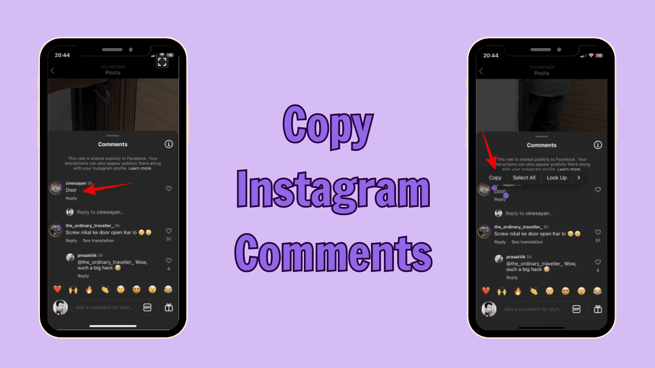 How to Copy Instagram Comments