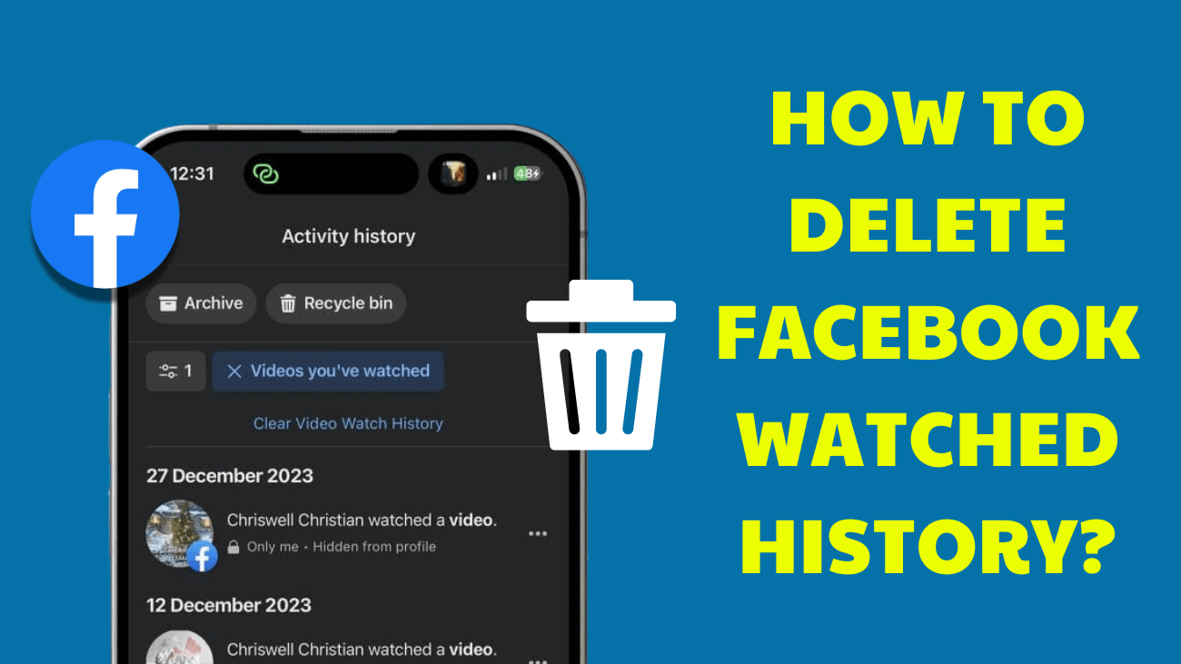 How to Delete Facebook Watched History - cover