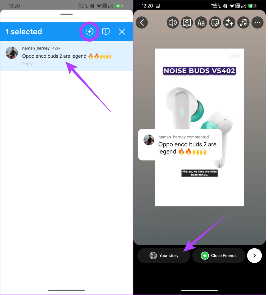 How to Share Comments on Instagram Story