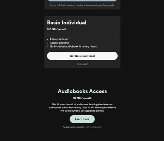 Spotify Basic Plan - register as new user