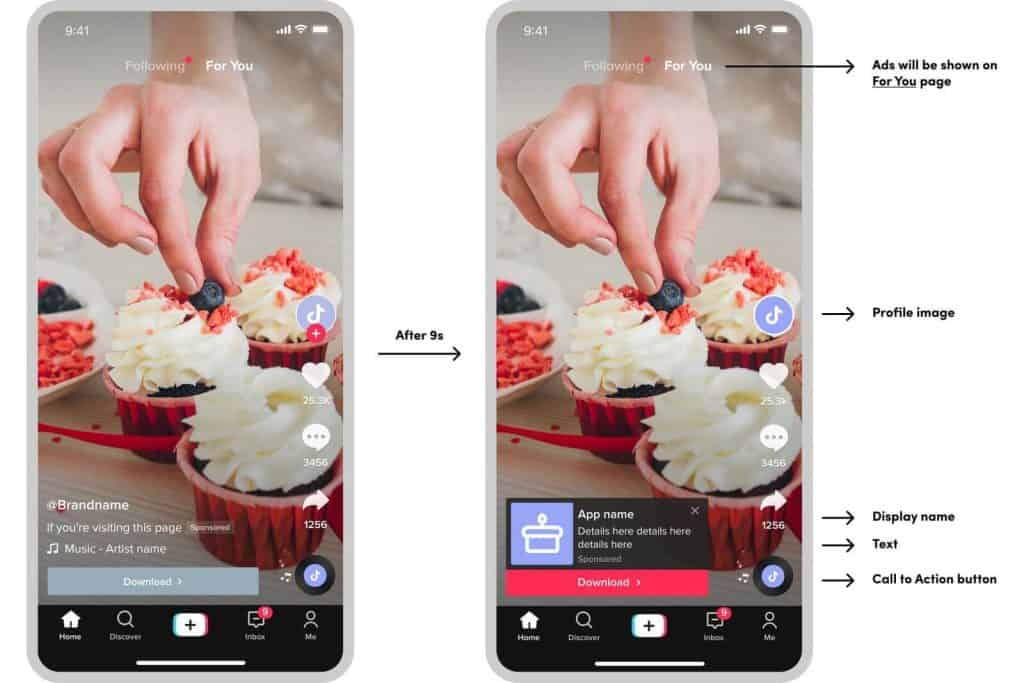 TikTok in-feed video ad size