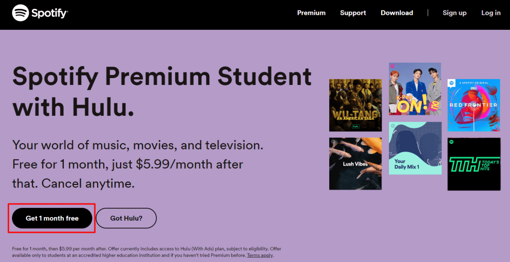 Free Spotify Premium for Student