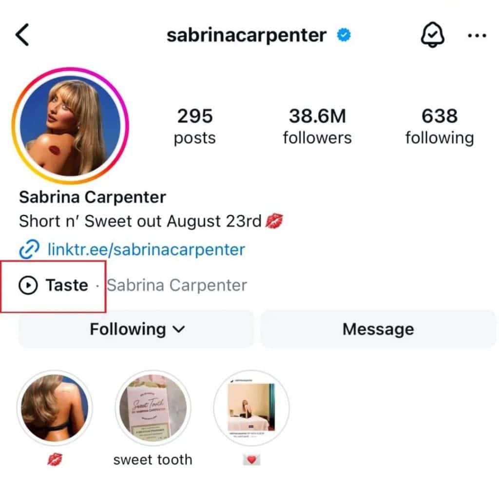 Sabrina Carpenter Instagram