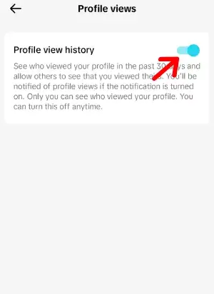 Turn Off Profile Views On TikTok in settings final step