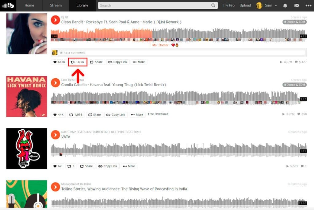 Repost-SoundCloud-on-desktop