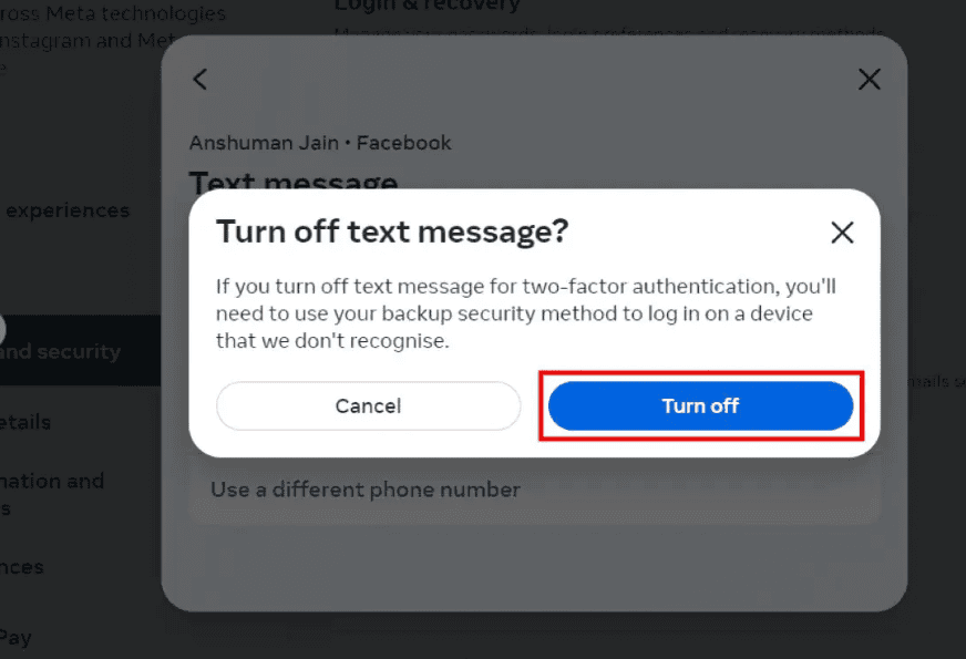 Turn Off Two-Factor Authentication