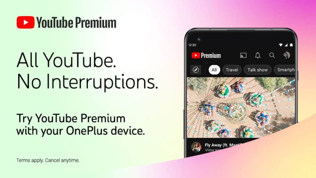 free YouTube Music Premium with OnePlus