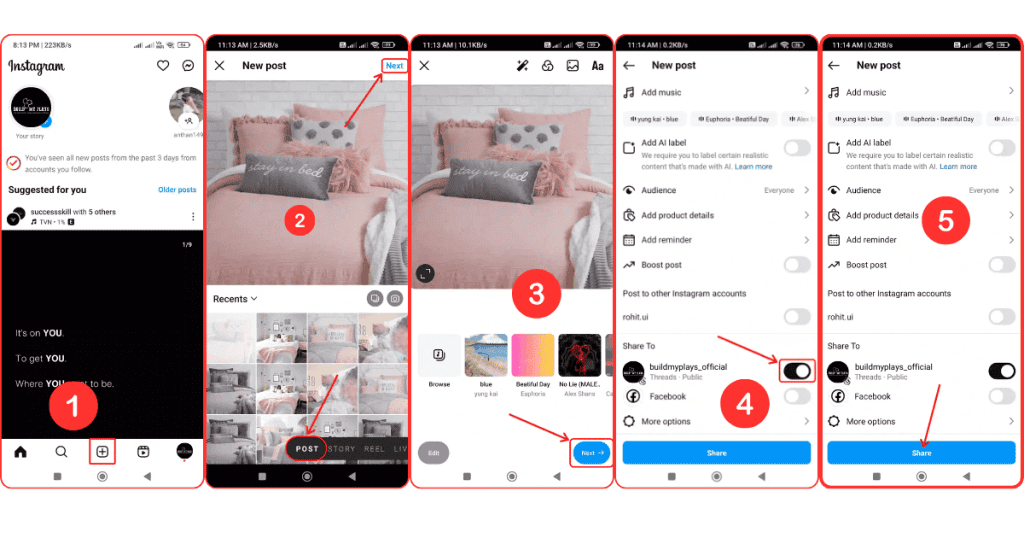 Share Instagram Posts to Threads Automatically