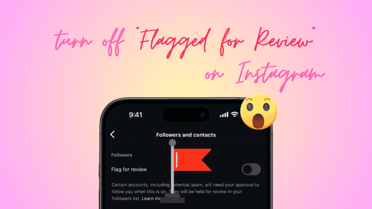 turn off flagged for review on Instagram