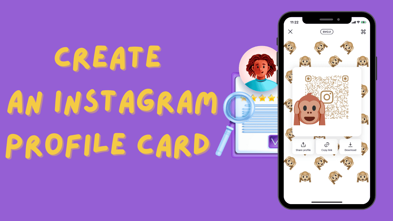 create an Instagram profile card