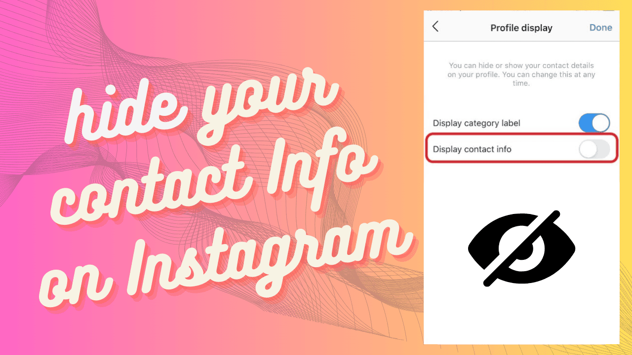 how to hide your contact info on Instagram